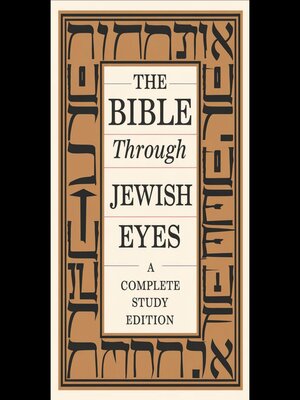 cover image of The Bible Through Jewish Eyes